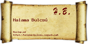 Halama Bulcsú névjegykártya